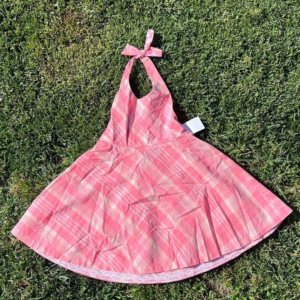 Vineyard Vines Menemaha Halter Dress Madras Hibiscus Pink Size 2T NWT Preppy‎